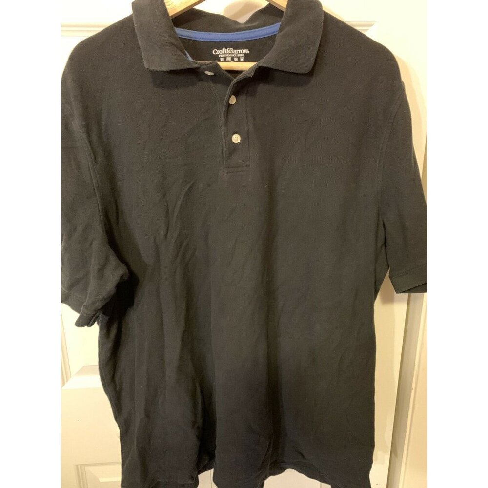Croft and Barrow Performance Polo Sz XL‎ Black Faded